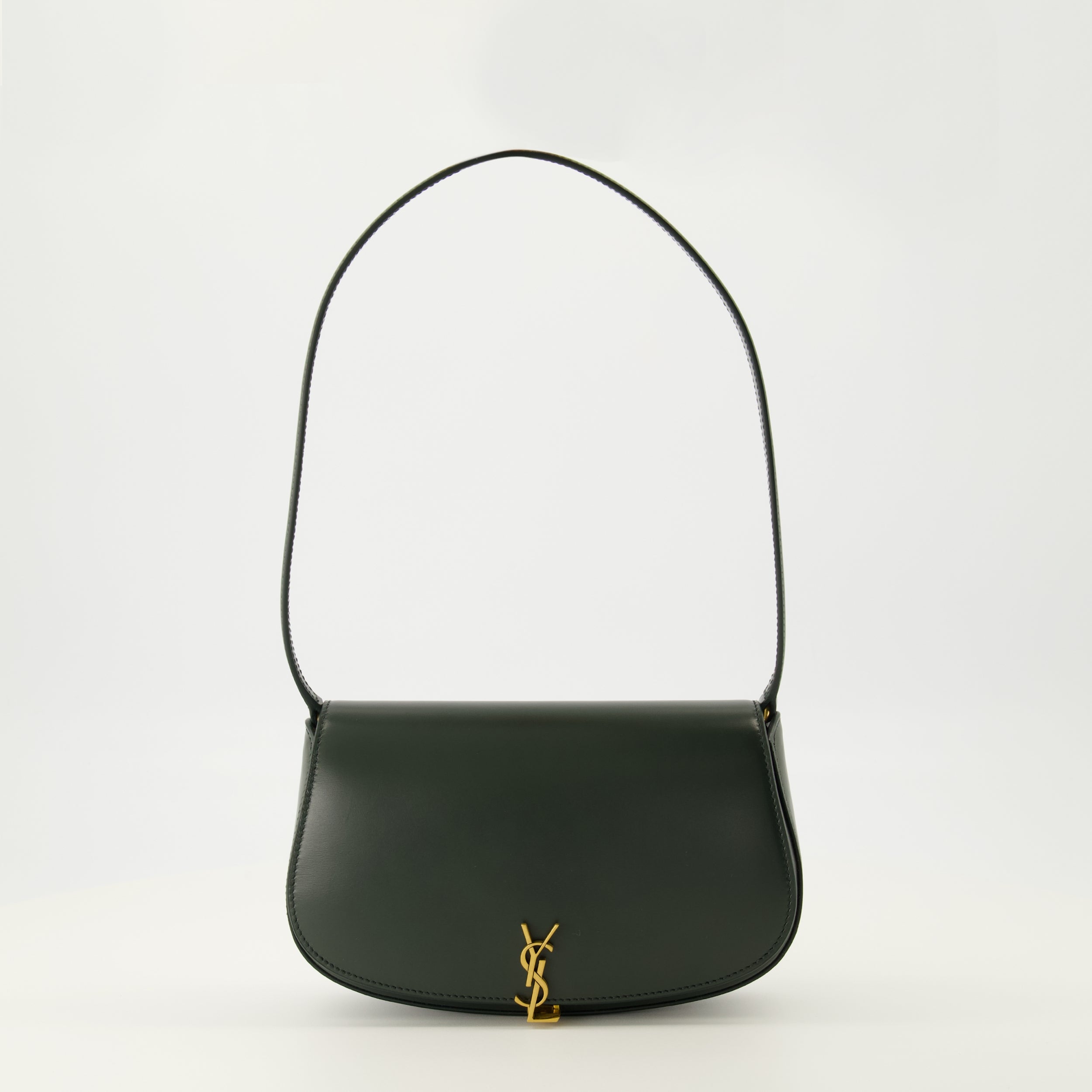 Image de l'article Sac Voltaire mini vert foncé de la marque Saint Laurent pour Femme - Saison Automne-Hiver 2025 - Vue de Face