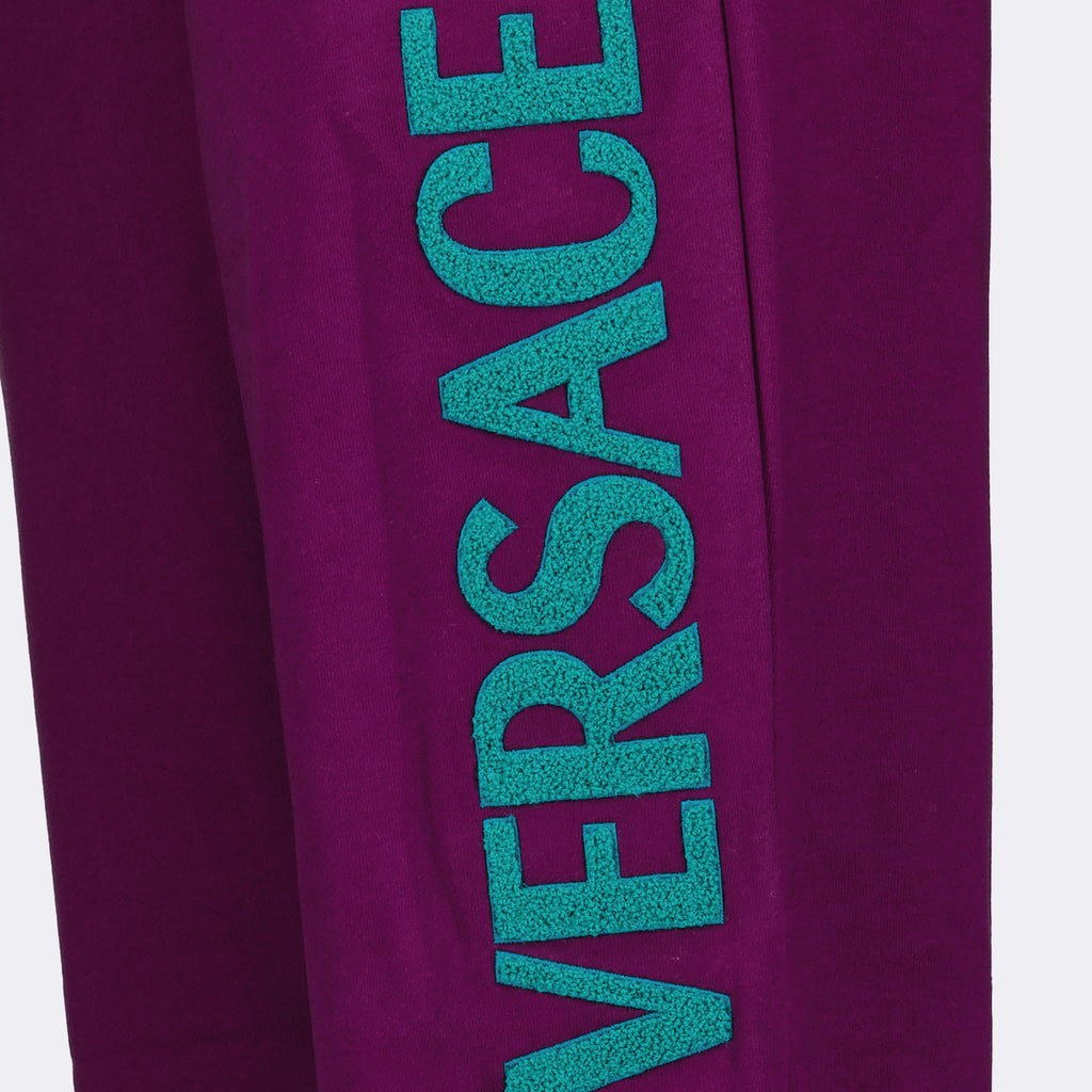 Pants Logo jogging pants Versace Purple Man