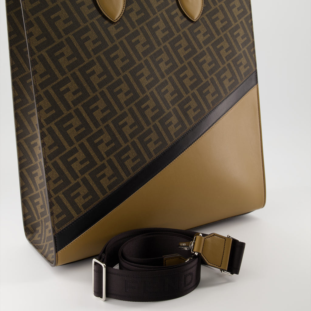 Tote bags Vertical shopping bag Fendi Brown Man