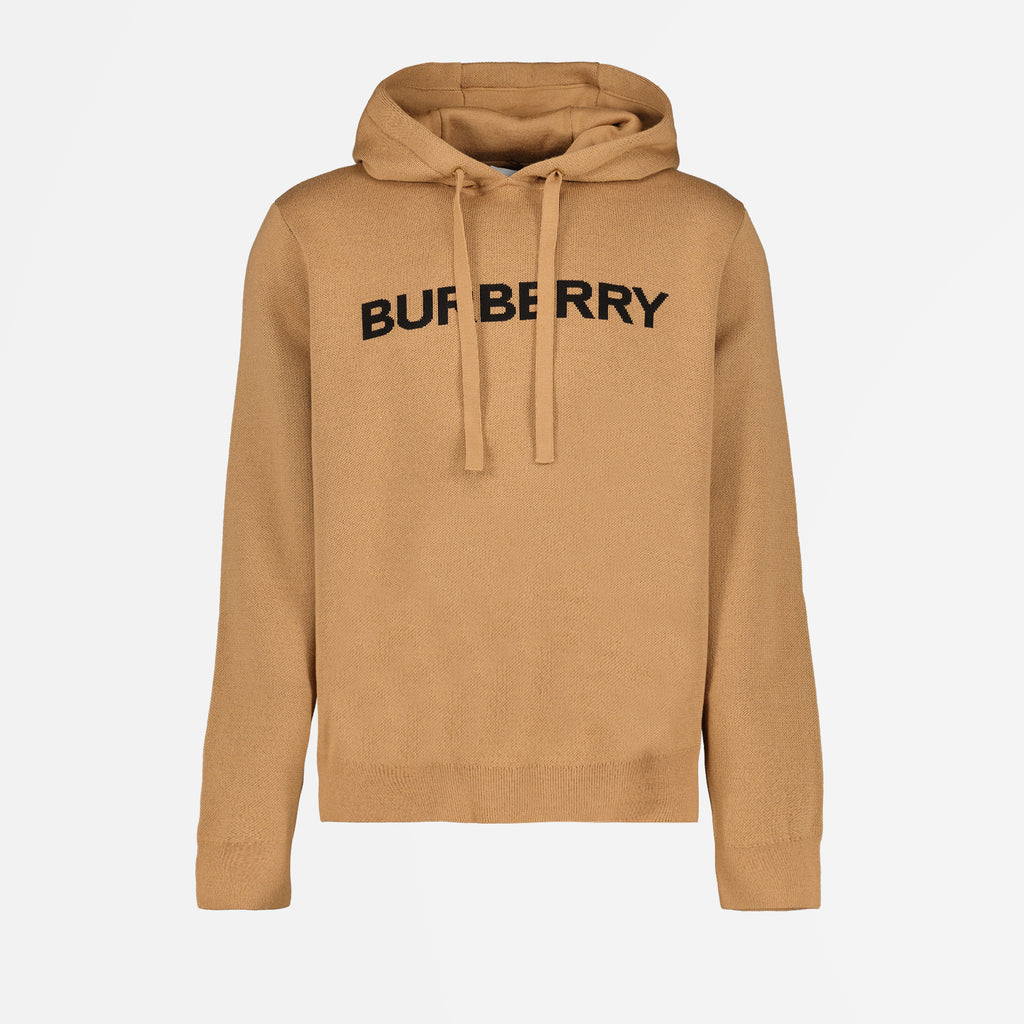 Sweatshirts Sweat à capuche en laine Burberry Marron Homme