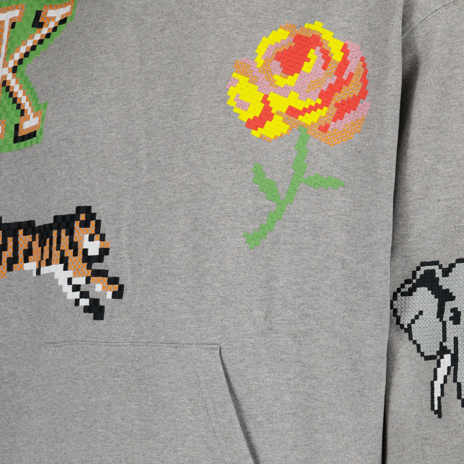 Sweatshirts Sweat à capuche Kenzo Pixel Kenzo Gris Homme