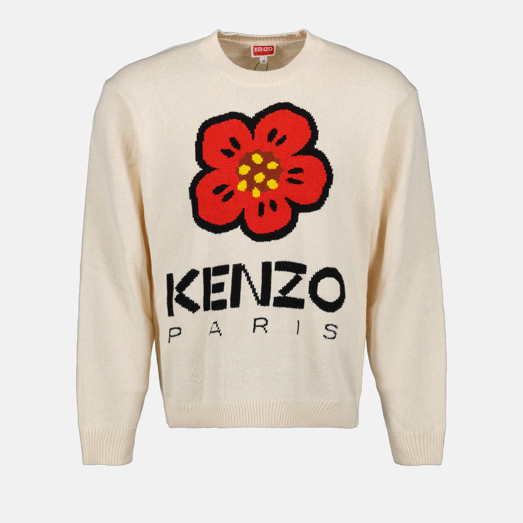 Maille Pull Boke Flower Kenzo Blanc Homme