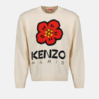 Maille Pull Boke Flower Kenzo Blanc Homme