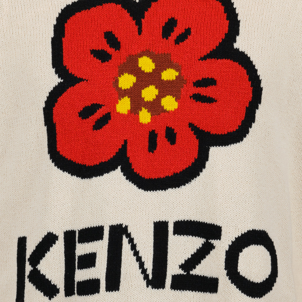 Maille Pull Boke Flower Kenzo Blanc Homme