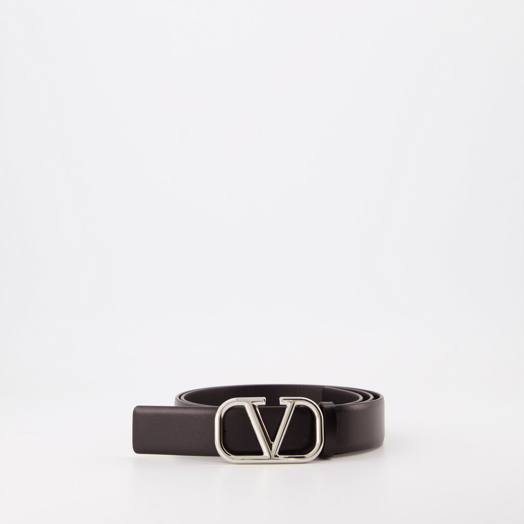 Belts VLogo leather belt Valentino Garavani Brown Man