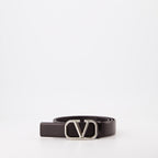 Belts VLogo leather belt Valentino Garavani Brown Man