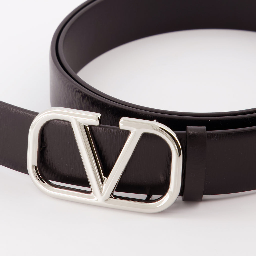 Belts VLogo leather belt Valentino Garavani Brown Man