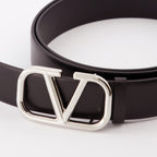Belts VLogo leather belt Valentino Garavani Brown Man