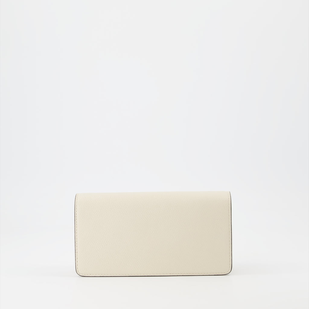 Kleine lederwaren Portefeuille VLogo Signature Valentino Garavani Beige Femme