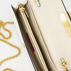 Kleine lederwaren Portefeuille VLogo Signature Valentino Garavani Beige Femme