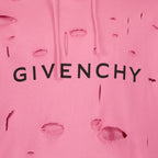 Sweatshirts Destroyed Hoodie Givenchy Pink Man