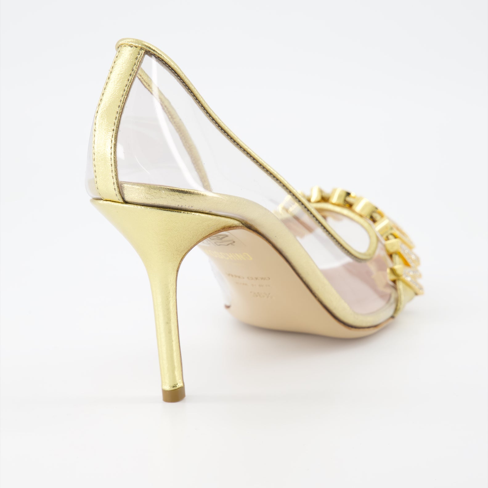 Heels Crystal pumps Moschino Gold Women
