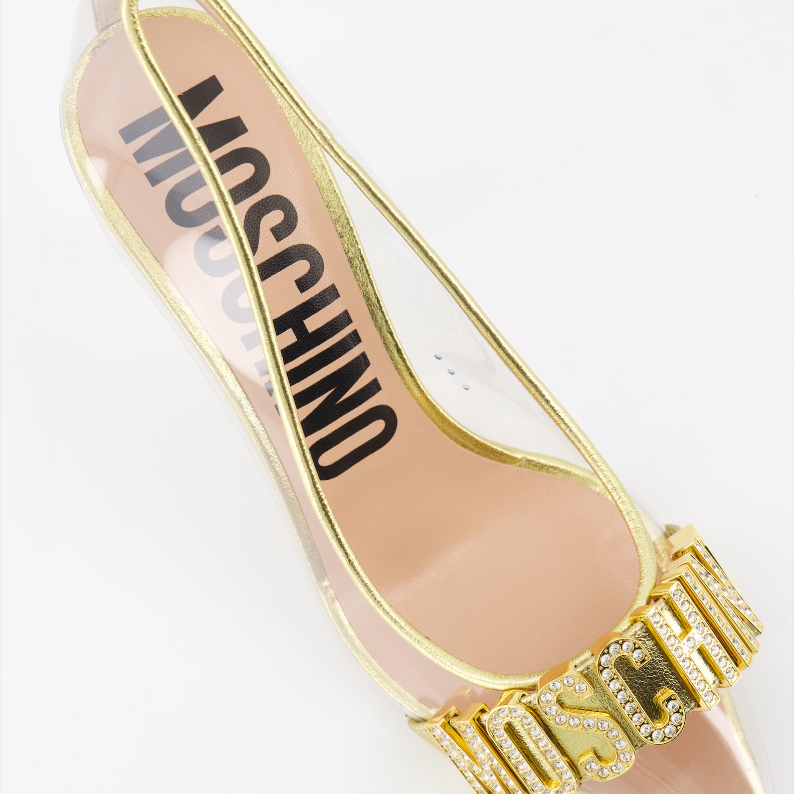 Heels Crystal pumps Moschino Gold Women