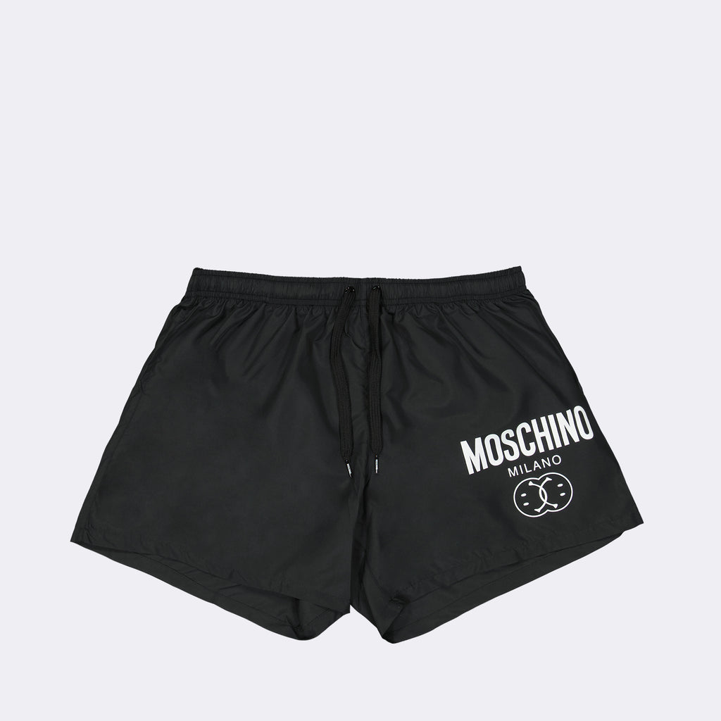 Beachwear Short de bain à logo Moschino Noir Homme
