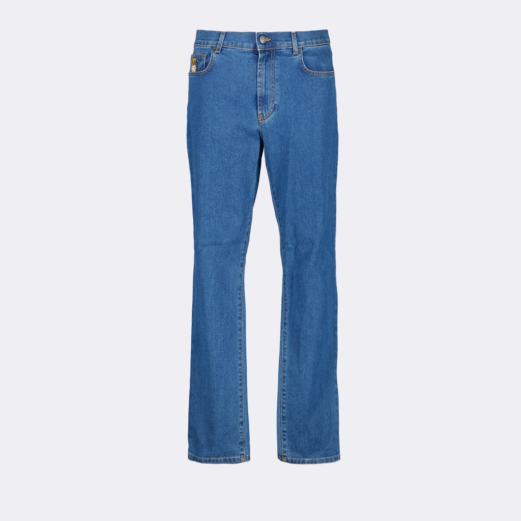 Pants Teddy denim pants Moschino Blue Man