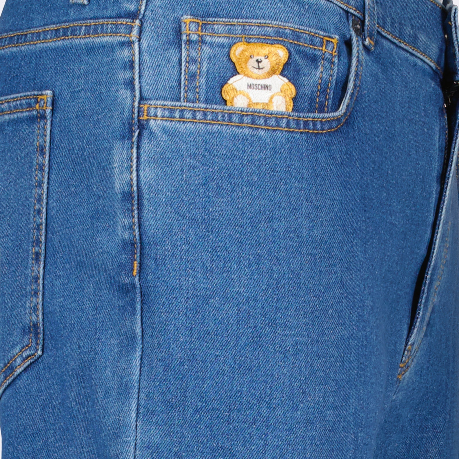Pants Teddy denim pants Moschino Blue Man