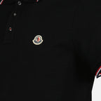 Polo shirts Polo shirt with logo and piping Moncler Black Man