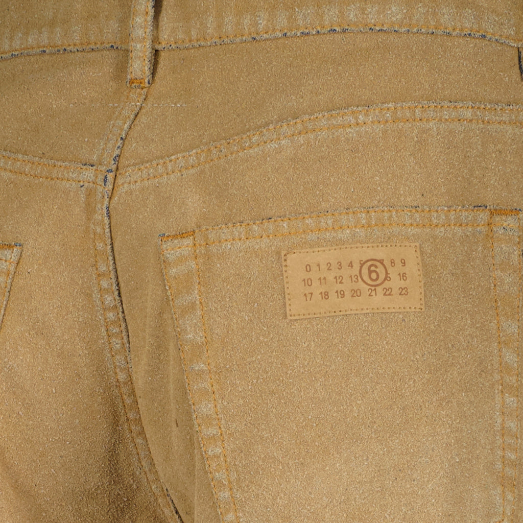 Image de l'article Jean large beige de la marque Mm6 pour Femme - Saison Printemps-Été 2026 - Vue détaillée_1