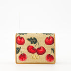 Petite maroquinerie Portefeuille VLogo signature Cerise Valentino Garavani Beige Femme