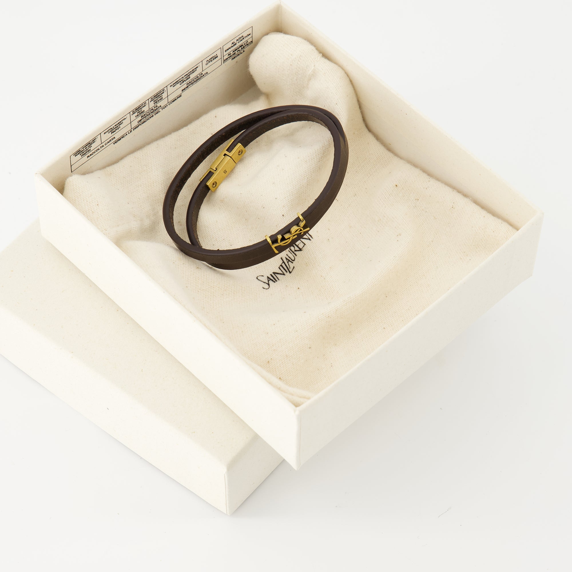 Bijoux Bracelet Cassandre Saint Laurent Marron Femme