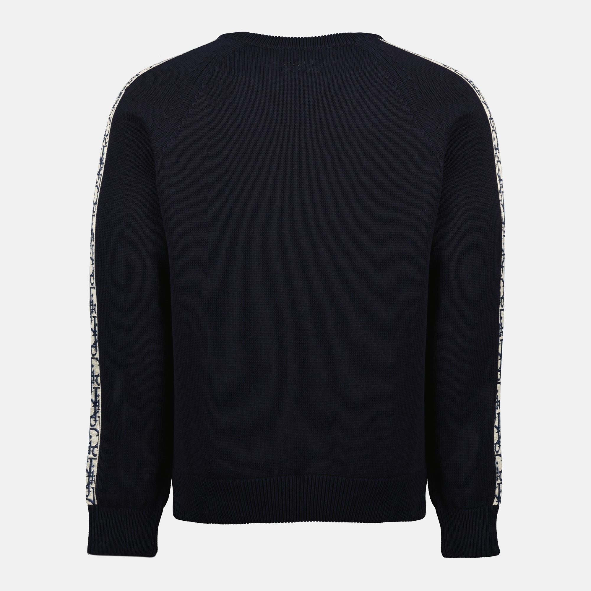 Imagen del suéter Dior Oblique azul marino de la marca Dior para hombres - Temporada Primavera-Verano 2026 - Vista Trasera