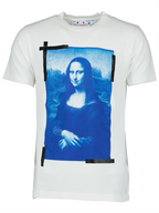 T-Shirts OMAA027C99JER006 0145 white blue Off-White Weiß Homme