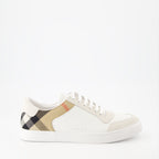 Sneaker Baskets à carreaux Burberry Beige Homme