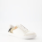 Sneaker Baskets à carreaux Burberry Beige Homme