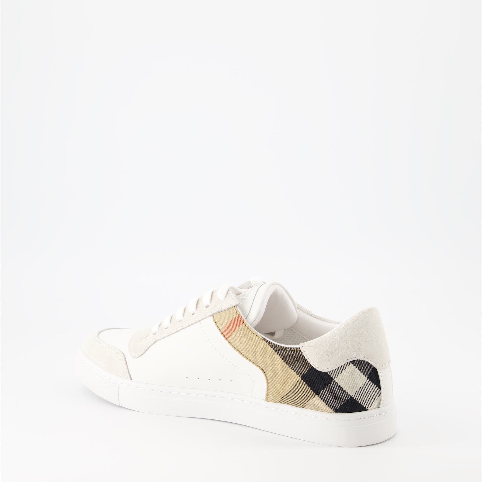 Sneaker Baskets à carreaux Burberry Beige Homme