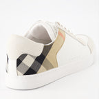 Sneaker Baskets à carreaux Burberry Beige Homme