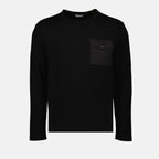 Maille Pull à poche Moncler Noir Homme