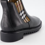 부츠 및 앵클부츠 Bottines à carreaux Burberry 검은색 Homme