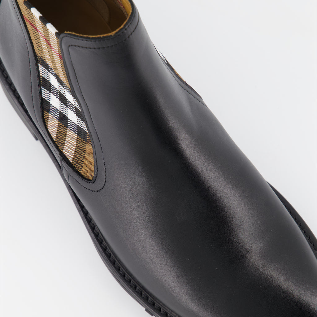 부츠 및 앵클부츠 Bottines à carreaux Burberry 검은색 Homme