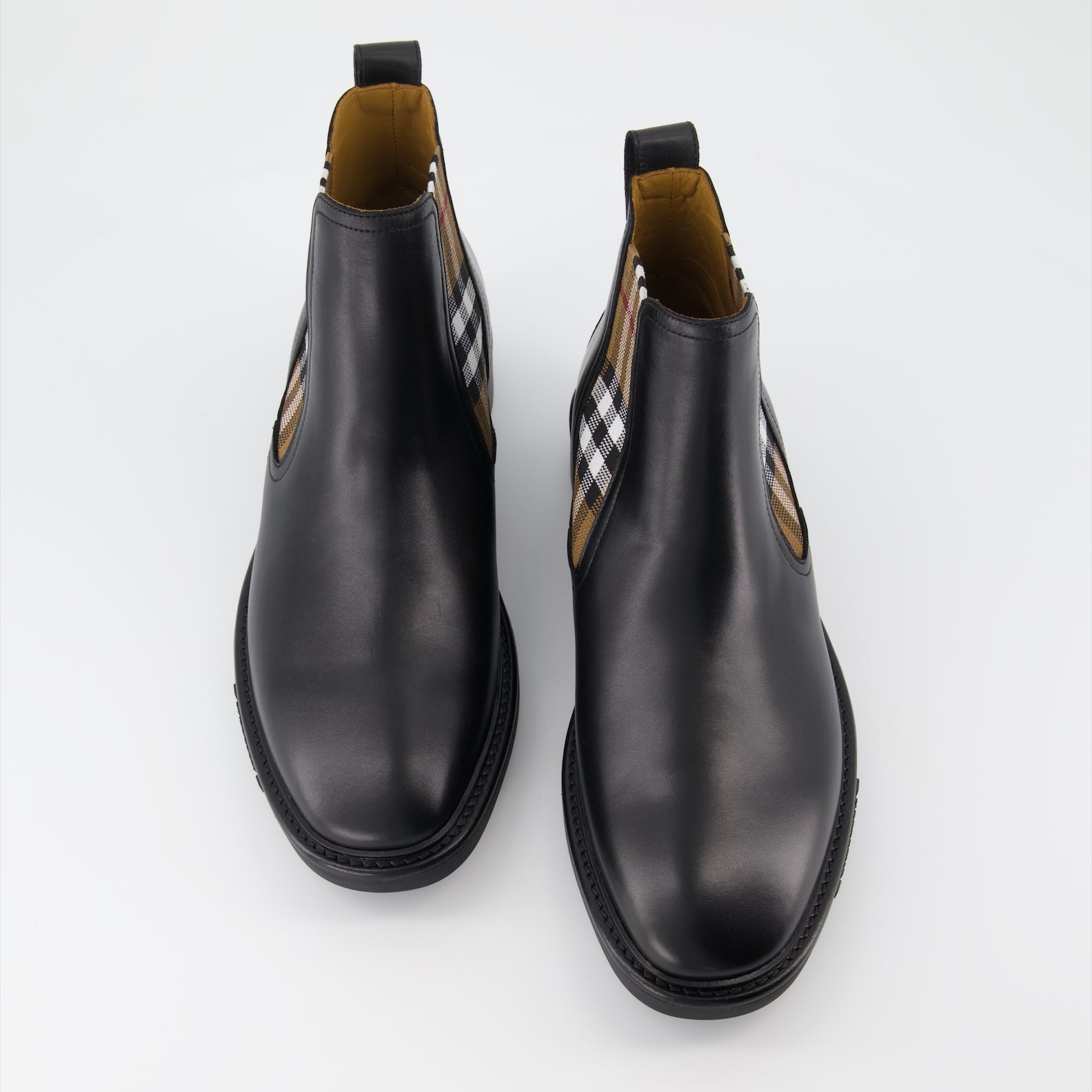 ブーツ・アンクルブーツ チェック アンクルブーツ Burberry 黒 男