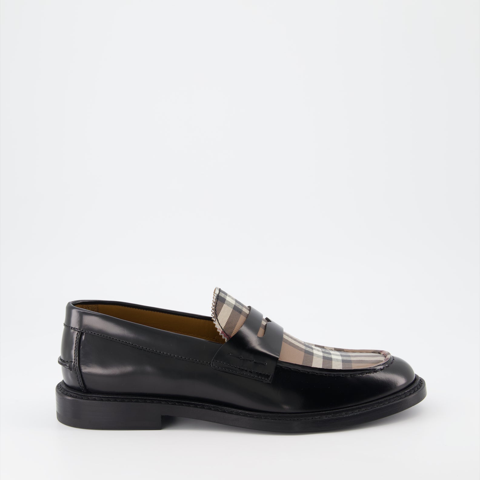 Checked loafers