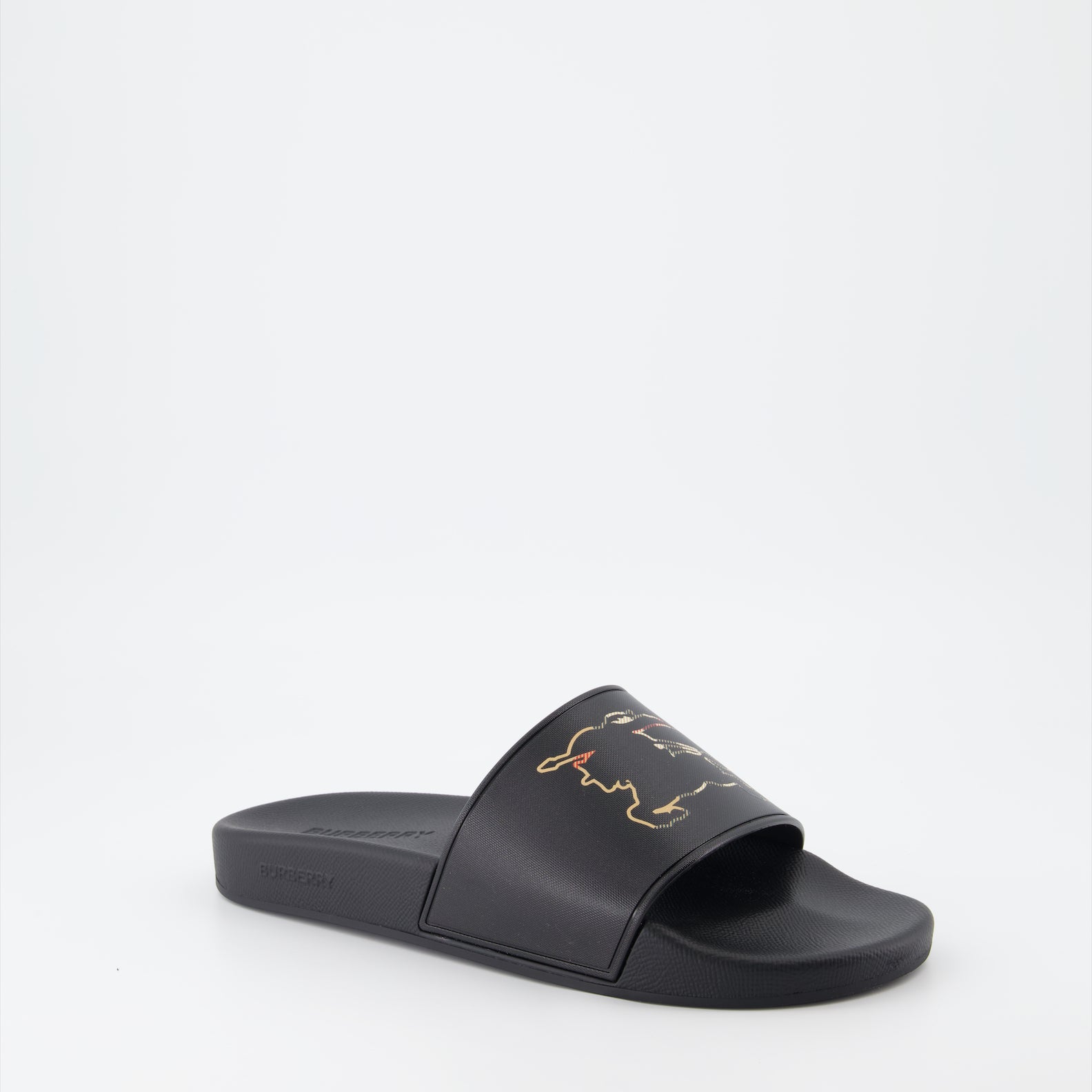 Chaussures ouvertes Claquettes Cavalier Burberry Noir Homme