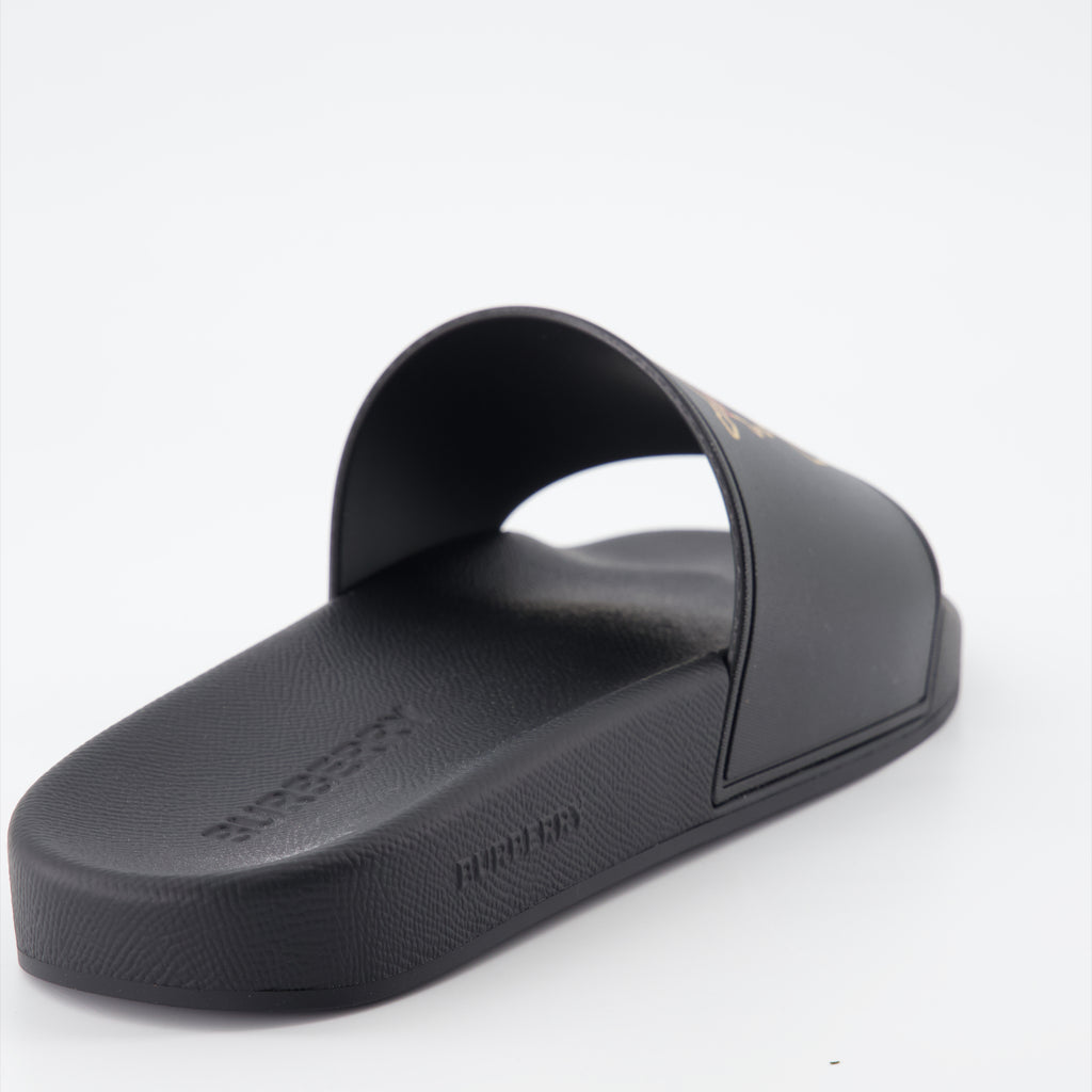 Chaussures ouvertes Claquettes Cavalier Burberry Noir Homme