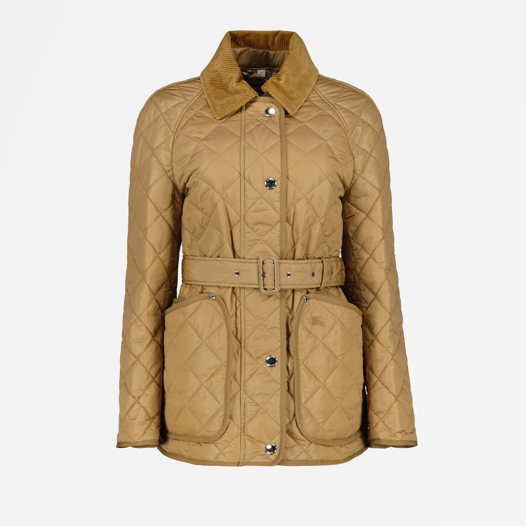 Giacche Giacca in Nylon Trapuntato Burberry Beige Femme