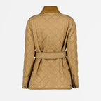 Giacche Giacca in Nylon Trapuntato Burberry Beige Femme