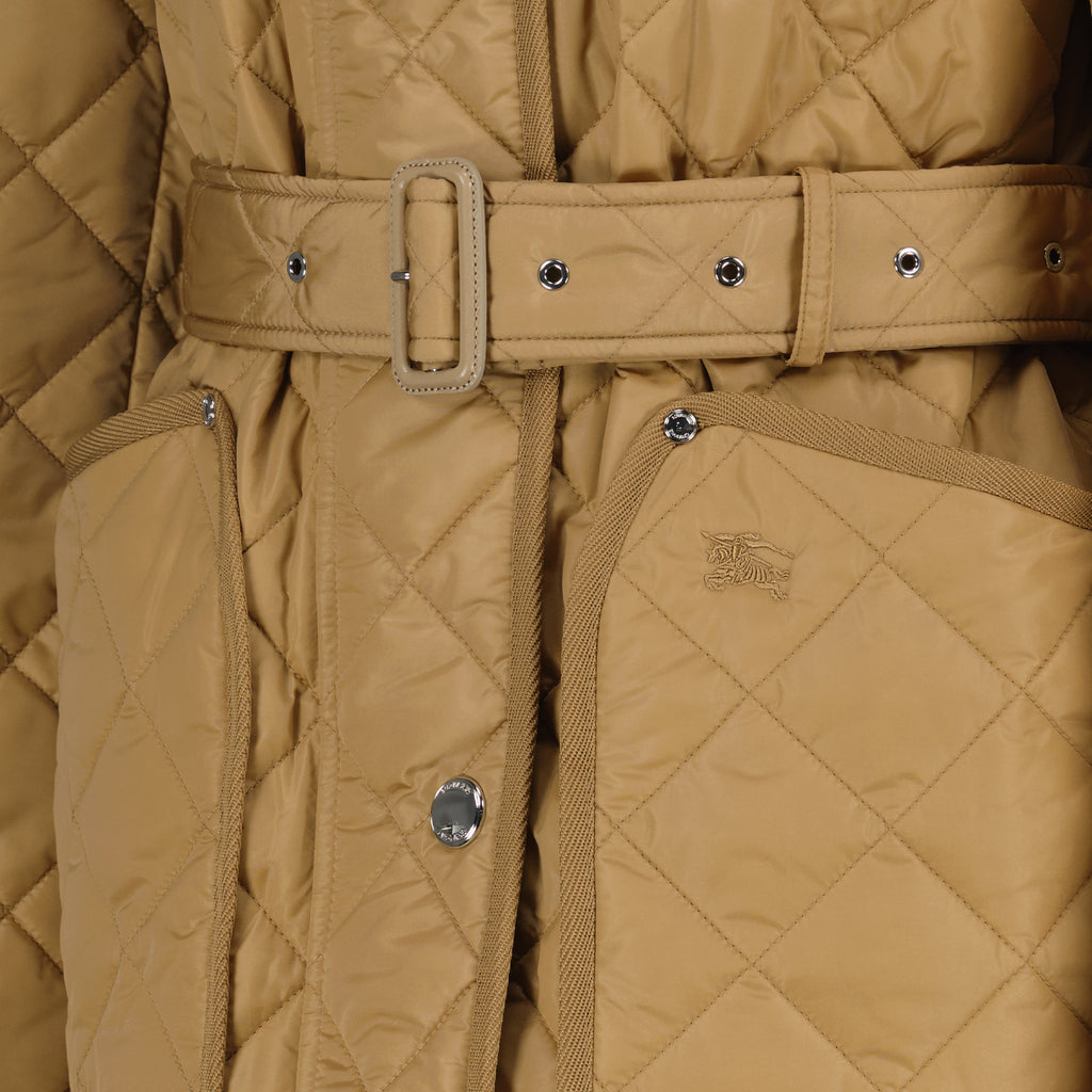 Giacche Giacca in Nylon Trapuntato Burberry Beige Femme
