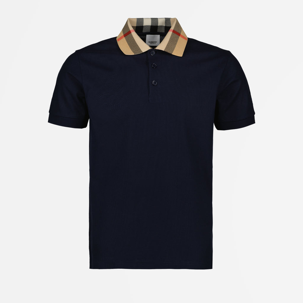 Polos Polo à col à carreaux Burberry Azul Homme