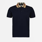 Polos Polo à col à carreaux Burberry Azul Homme