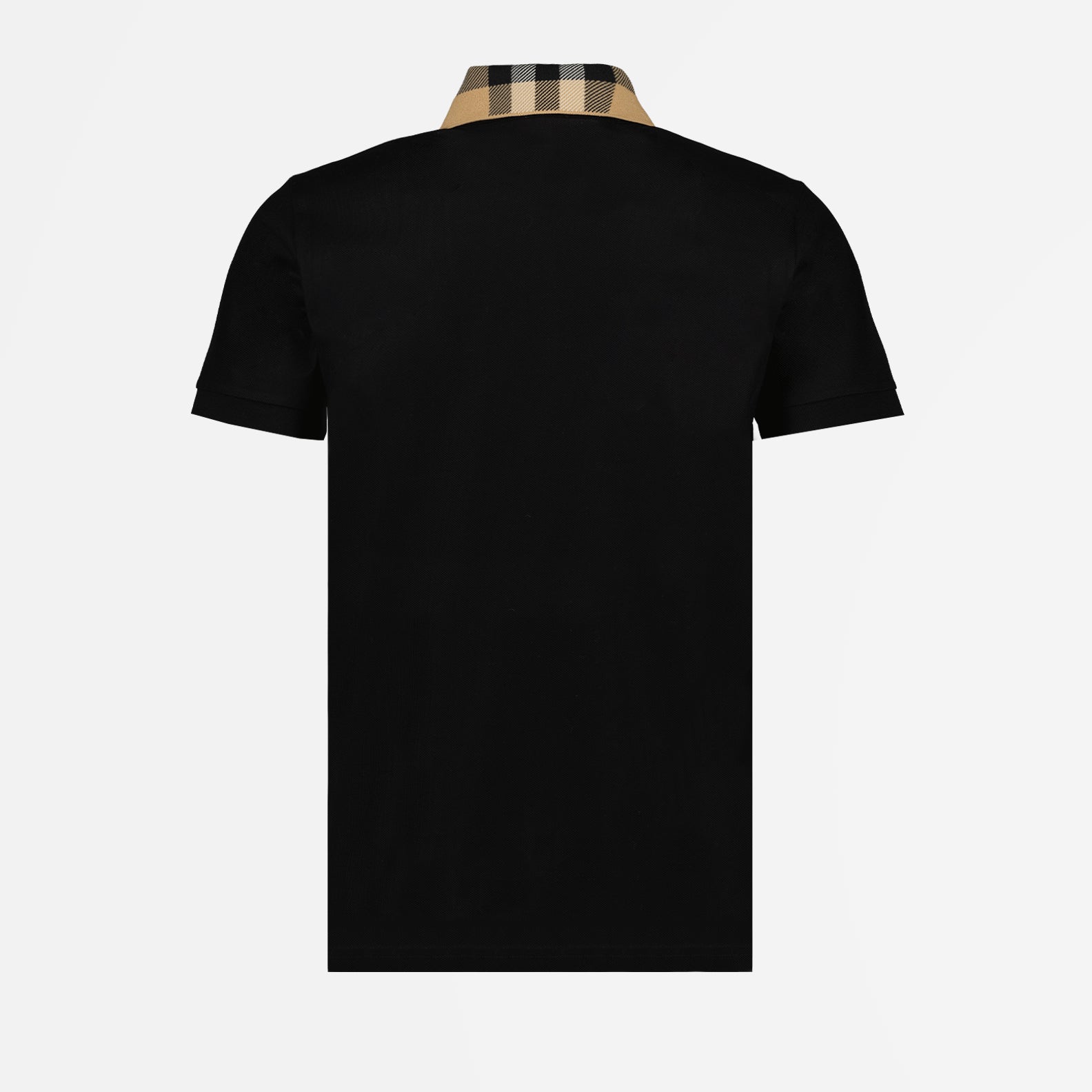 Polos Polo à col à carreaux Burberry Preto Homme