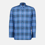 Camisas Chemise Check Burberry Azul Homme