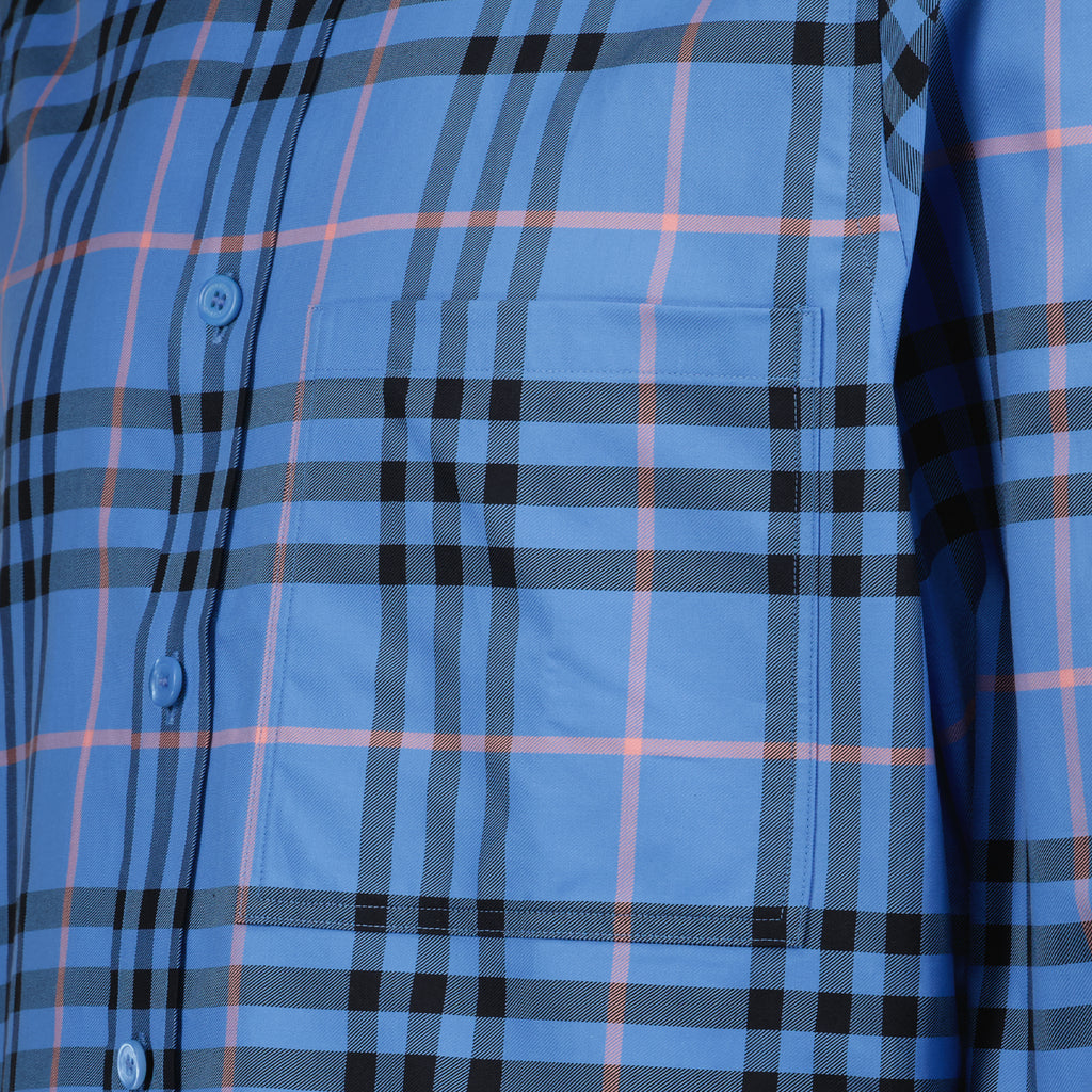 Camisas Chemise Check Burberry Azul Homme