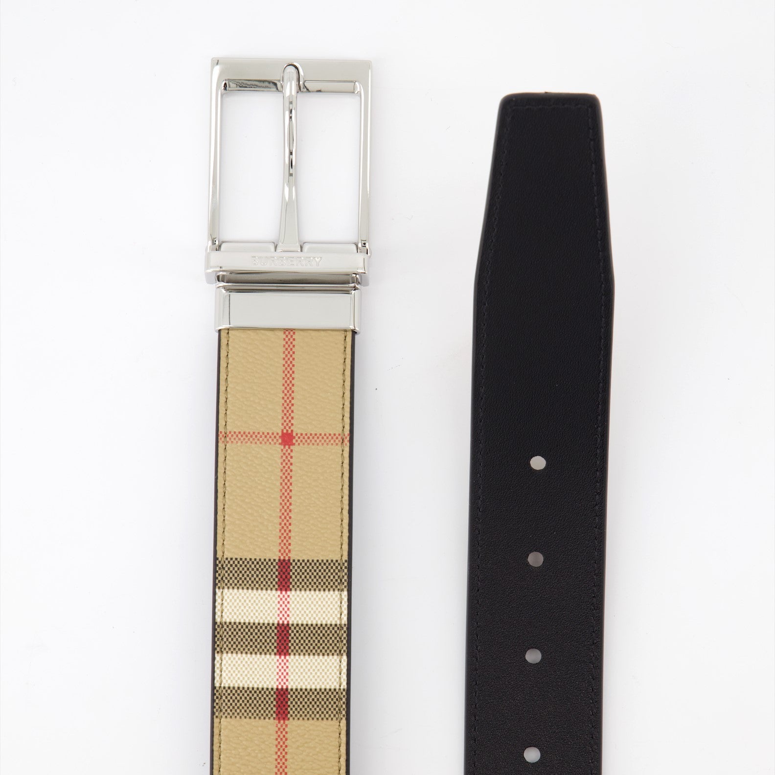 Ceintures Ceinture à carreaux Burberry Beige Homme