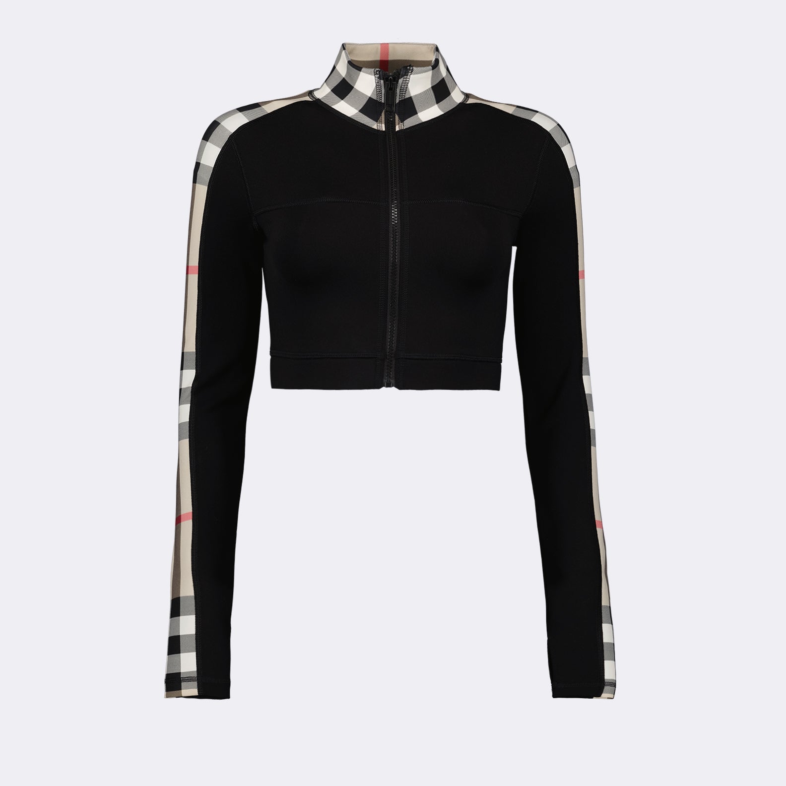 Sweatshirts Zip-Up Cropped Top Burberry Black Women