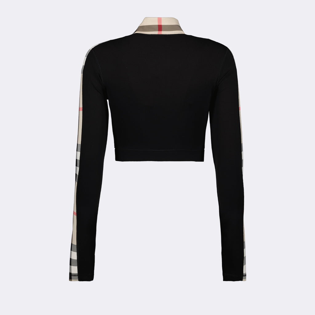 Sweatshirts Zip-Up Cropped Top Burberry Black Women