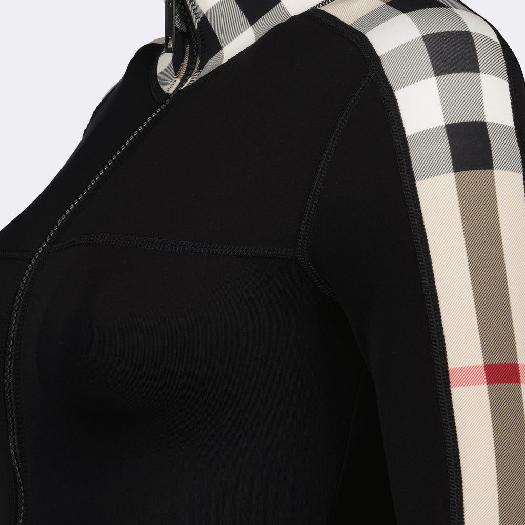 Sweatshirts Zip-Up Cropped Top Burberry Black Women