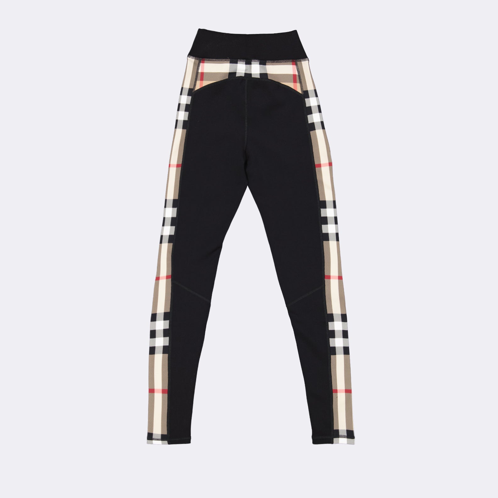 Pantalons Legging à carreaux Burberry Noir Femme